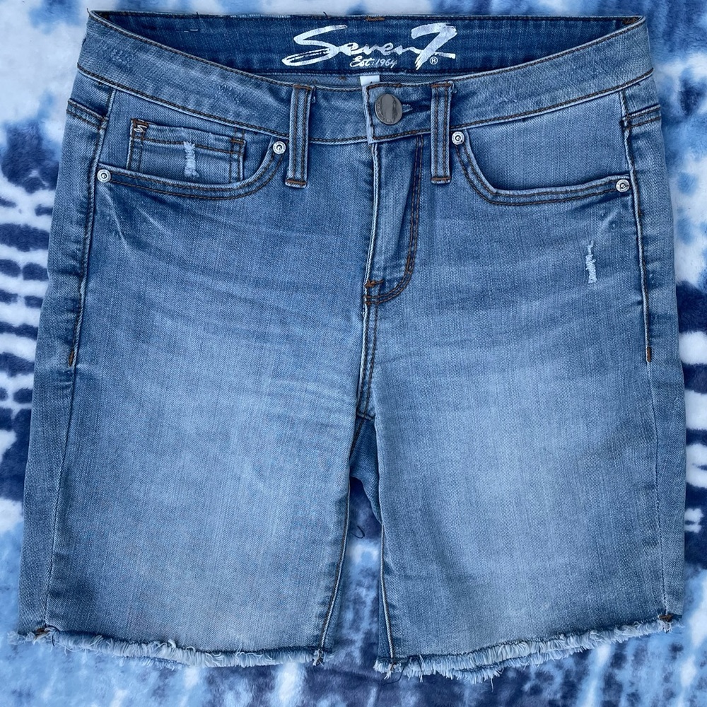 Seven7 Blue Denim Women's Shorts
